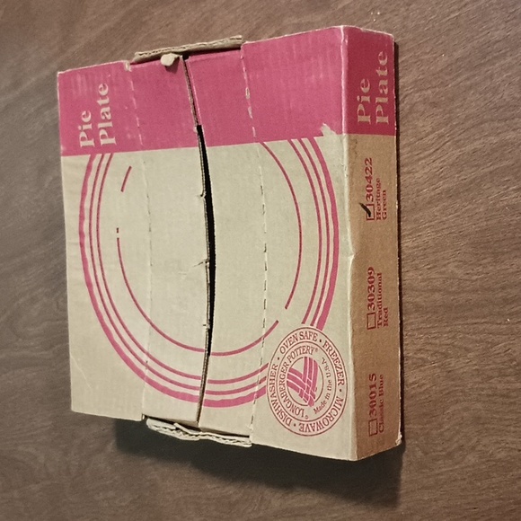 Longaberger Pottery Pie Plate USA Heritage Green NIB - Picture 7 of 8